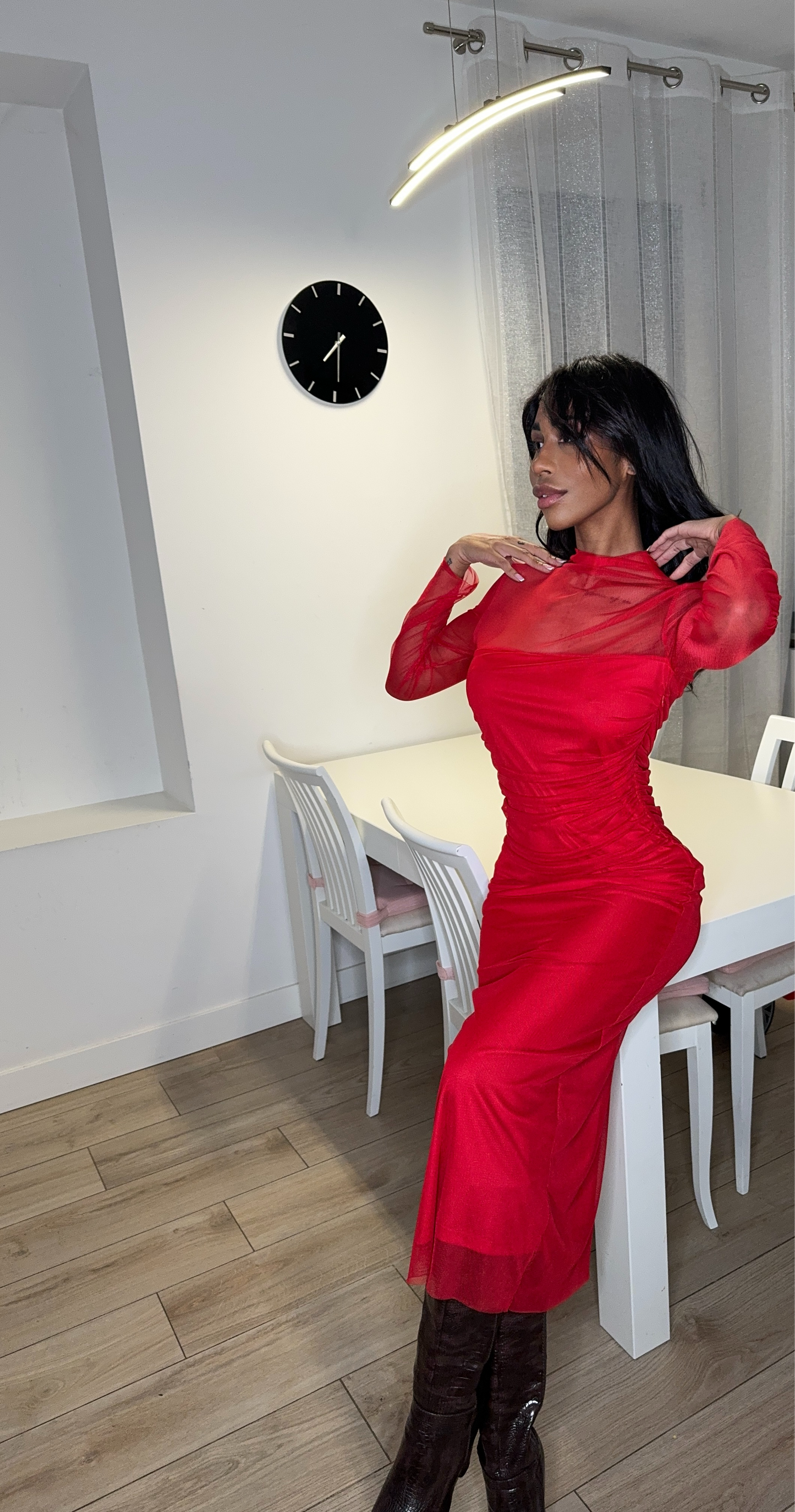 LONG DRESS ROSES
