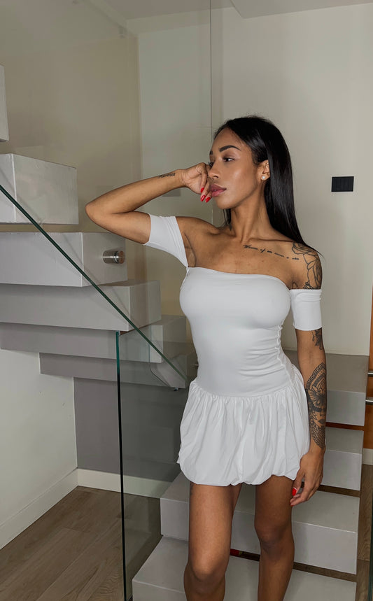 Mini dress lumina bianco